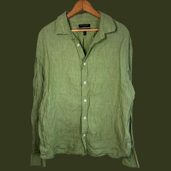 Banana Republic Standard Fit Linen Button Down Shirt - Picture 1 of 8